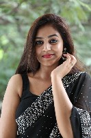 Vibhisha Jaanu Black Saree Photos